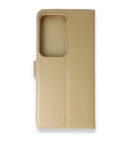 Samsung Galaxy S20 Ultra Trend S Plus Kapaklı Kılıf - Gold