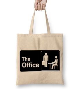 The Office Dunder Mifflin Logo Galactic Edition Bez Çanta Uzun Saplı