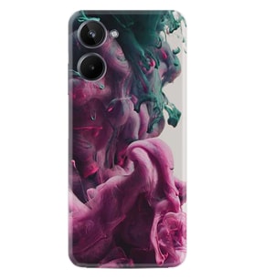 10 Kılıf Resimli Desenli Baskılı Silikon Pink Green Cloud 1306