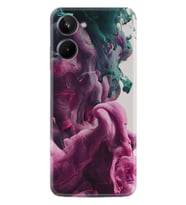 10 Kılıf Resimli Desenli Baskılı Silikon Pink Green Cloud 1306