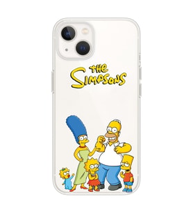 Iphone 14 Plus Uyumlu Simpsonlar Tasarımlı Şeffaf Telefon Kılıfı