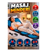 Isıtmalı Titreşimli Masaj Minderi – Sırt, Bel, Boyun ve Bacak İçin 5 Mod 3 Yoğunluk