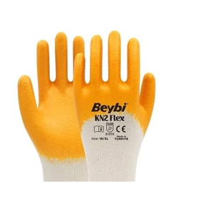 Beybi Kn2 Nitril Pamuklu Işçi Eldiven (50 Çift)