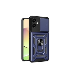 Samsung Galaxy A06 Kılıf Pars Lens Yüzüklü Silikon - Lacivert