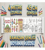 Rulo Boyama Kitabı Dev Boy Ramazan Şenliği 4 Metre 45cm Genişlik