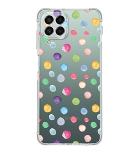 PrintiFy Samsung Galaxy M33 Uyumlu Water Color 6 Baskılı Şeffaf Köşe Korumalı Antişok Kılıf
