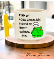 Tanem Nakite Çevirmem Lazım Tasarımlı Baskılı T Kupa Bardak