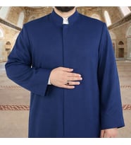 Mansur Namaz ve İmam Cübbesi Uzun Lacivert Enderun Model