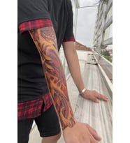 Caş Dekorasyon Geçici Sarmal Kol Dövme Tattoo