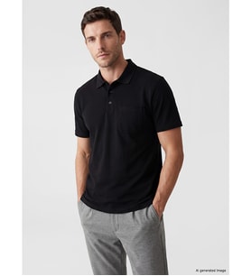 LCWAIKIKI Classic Siyah Polo Yaka Pike Erkek Tişört