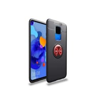 Huawei Mate 30 Lite Uyumlu Kılıf Zore Ravel Silikon Kapak (Siyah-Kırmızı)