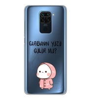 Xiaomi Redmi NOTE 9 Uyumlu Garibanın Yüzü Gülür mü? Tasarımlı Şeffaf Telefon Kılıfı