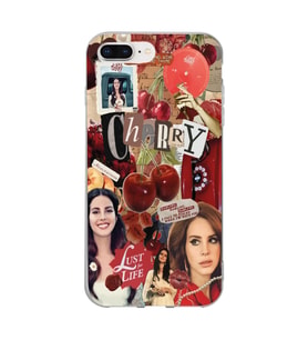 Iphone 7 PLUS - 8 PLUS Uyumlu Lana Del Rey Kolaj Tasarımlı Şeffaf Telefon Kılıfı