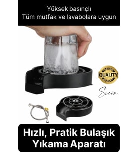 Yüksek Basınçlı Pratik Otomatik Bardak Kadeh Kupa Yıkama Musluğu Fıskiye Bulaşık Yıkama Aparatı