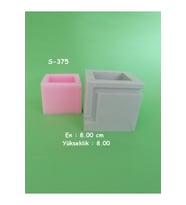 Kare Desensli Saksı Silikon Kalıp