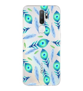 PrintiFy Oppo A9 2020  ile Uyumlu 1mm Slim Fit Nazar Boncuğu 3 Baskılı Şeffaf  Kılıf
