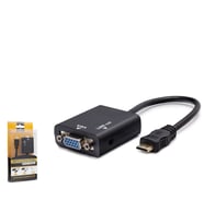 Mini Hdmi To Vga Ses Çıkışlı Görüntü Dönüştürücü - Siyah HDX7762