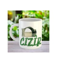 Cizre Kürtçe Porselen Kupa - Cizîr (Beyaz)