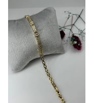 Zirkon Taşlı Pirinç Zirkon Bileklikler 17+2 Cm - Kbl0337