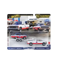 Hot Wheels Team Transport 63 Nova 88 Chevy Silverado 3500 HRV42