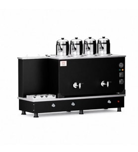 Anka Doğalgazlı Statik Turbo Hibrit 4 Demlik 40 Litre Çay Makinesi