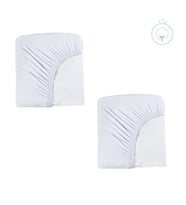 Sıvı Geçirmez Lastikli Bebek Çarşafı 2 Adet - 60x120cm (Beyaz)