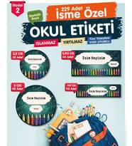 Okul Etiketi Kalem Defter Etiketi Özel İsim Yazılabilen Etiket- İsim Etiketi-OE2