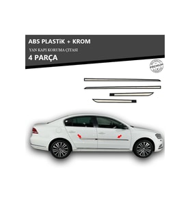 VOLKWAGEN PASSAT B7 2010-2014 ARASI YAN KAPI KORUMA ÇITASI PLASTİK + KROM