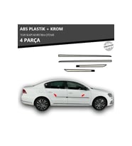 VOLKWAGEN PASSAT B7 2010-2014 ARASI YAN KAPI KORUMA ÇITASI PLASTİK + KROM