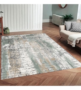 Eliana Home Dijital Baskı Yıkanabilir Kaymaz Taban Salon Halısı Ve Yolluk LN143-FNL448 (Yeşil)