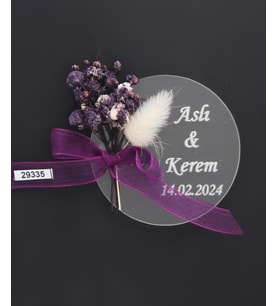 50 Adet 6cm İsimli Pleksi Magnet Söz Nişan Düğün Hediyesi (Karışık)