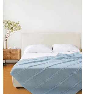 Koza Home Trenza Mavi Çift Kişilik Battaniye 200x220 15045