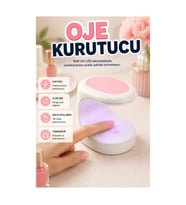 16W Mini UV LED Oje Kurutucu – 3 LED Işıklı Taşınabilir Tasarım