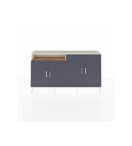 Arges Konsol 4 Raflı 4 Kapaklı 176x30x99 Aytaşı-Antrasit/Çam