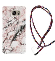Samsung S7 Edge S20 Fe Plus Ultra S21 S22 Kılıf Boyun Asklı Rasta Silikon Colorfull Marble 2 1389