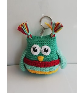 Sevimli Baykuş Amigurumi Organik Anahtarlık Oyuncak