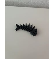 Siyah Renk PLA Doğal Malzeme Balık Baskı 12 CM Ufak Oyuncak (Çok Renkli)