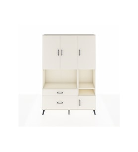 Arges Gardrop 7 Raflı 2 Çekmeceli 4 Kapaklı 132x30x195 Aytaşı-Aytaşı