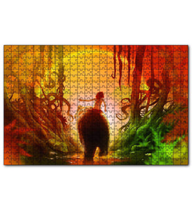 Cakapuzzle Mowgli Orman Çocuğu ve Ayı Görsel Puzzle Yapboz MDF (Ahşap) (120 Parça)