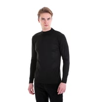 Hatemoğlu SİYAH Regular Fit Düz Yarım Balıkçı Yaka Triko Yün Kazak (A.Siyah)