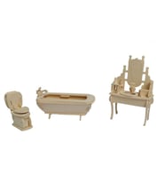 Periboia 3D Ahşap Puzzle - Banyo (Karışık)