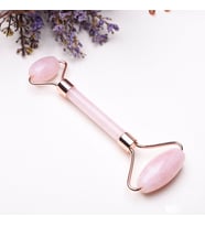 Pembe Kuvars Jade Roller Çift Taraflı Orijinal Yüz Masaj Aleti