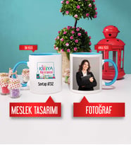 Kimya Öğretmeni Kupa Bardak Mavi Fotoğraflı