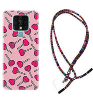 Tecno Camon 16 18P Pova Kılıf Boyun Asklı Rasta Silikon Heart Lollipop 1414