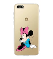 Huawei Y5 2018  Kamera korumalı Kapak Minnie Mouse Tasarımlı  Şeffaf Kılıf