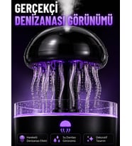 RGB Işıklı Denizanası Hava Nemlendirici Ultrasonik Buhar Makinesi 2H 4H 8H Zamanlayıcılı