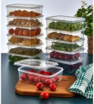 3 Adet 1350 ML Buzluk Düzenleyici Saklama Kabı Sızdırmaz Kapaklı BPA Free PP5 Dondurucu Erzak Kutusu Dayanıklı Bulaşık Makinesine Uygun Gıda ile Temasa Uygun Şeffaf Pratik Düzenleme
