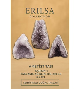 Sertifikalı Ametist Taşı Kütlesi 200-250 Gr – Doğal Ham Kristal Şifa Taşı Stresi Azalt Huzur Ver (Çok Renkli)