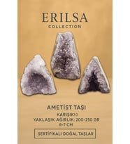 Sertifikalı Ametist Taşı Kütlesi 200-250 Gr – Doğal Ham Kristal Şifa Taşı Stresi Azalt Huzur Ver (Çok Renkli)