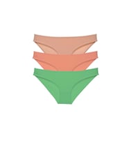 Mulvxbrf Brf02 3 Adet Süper Eko Set Likralı Kadın Slip Külot Ten Pudra Yeşil (Mulvix)